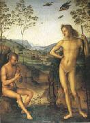 Pietro vannucci called IL perugino Apollo and Marsyas (mk05) Germany oil painting reproduction